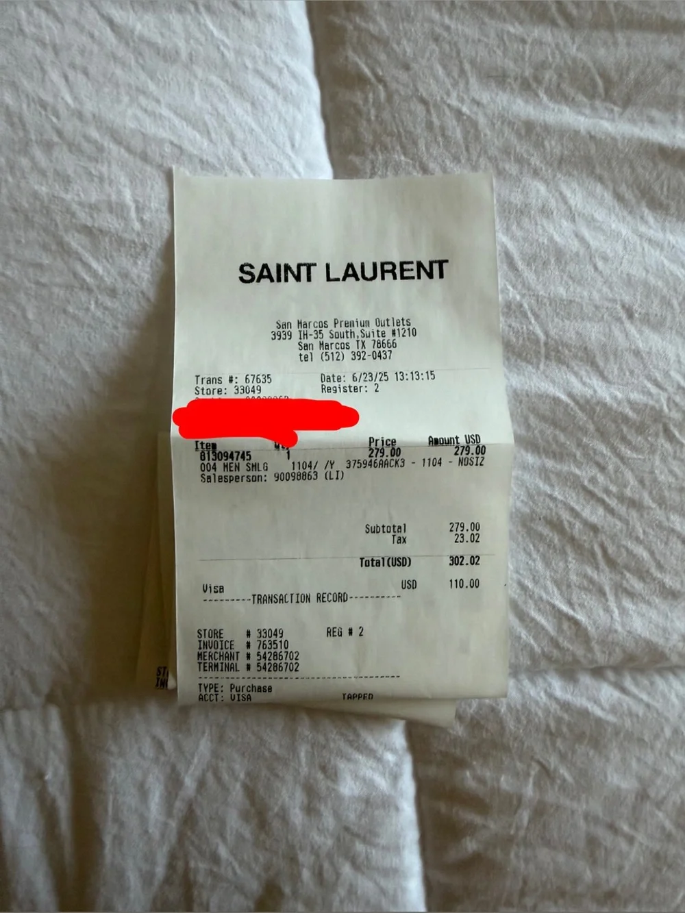 Saint Laurent Metallic Black Card Case